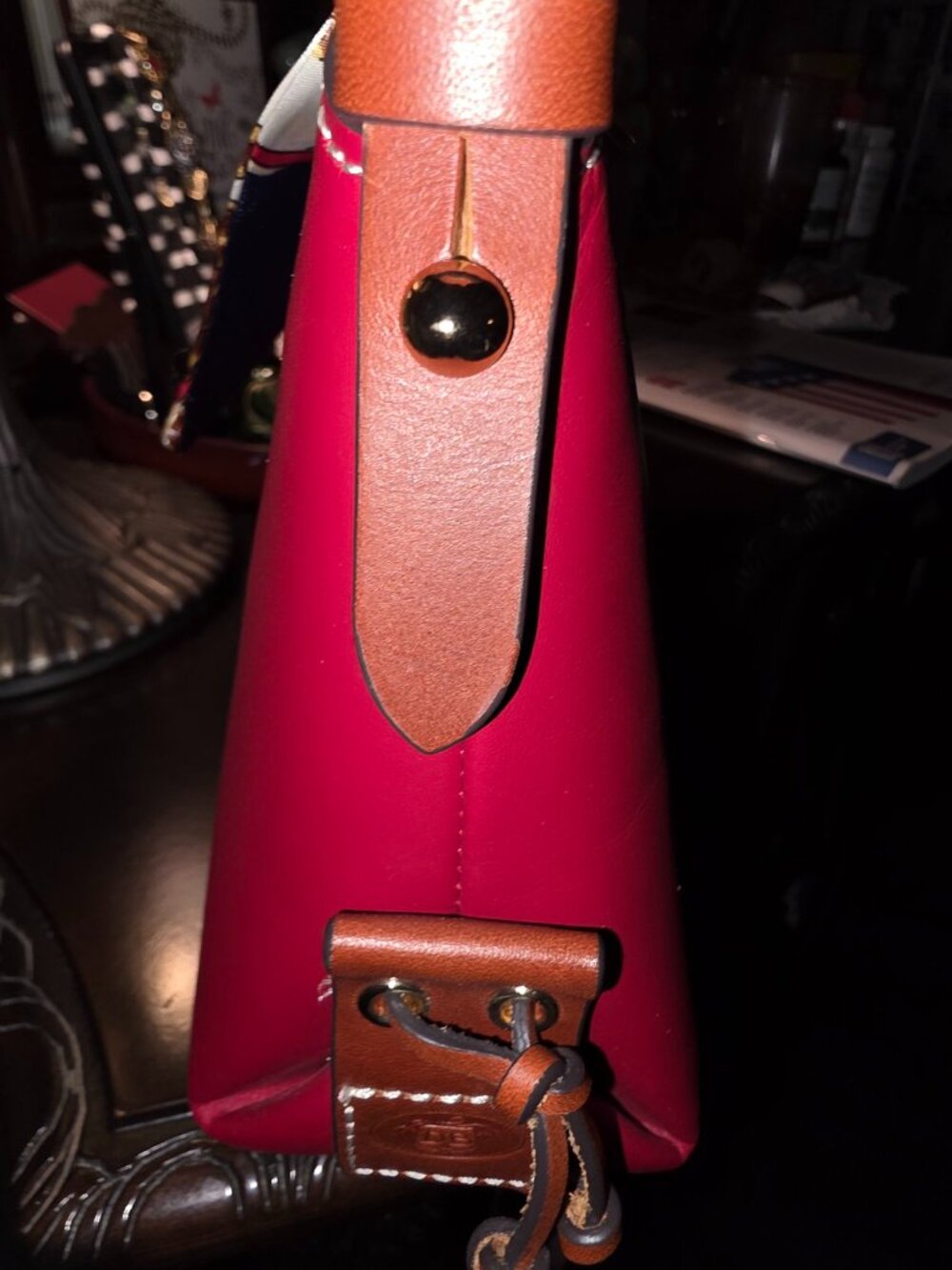 Dooney & Bourke Penrose Red Leather Hobo Bag - Picture 8 of 15